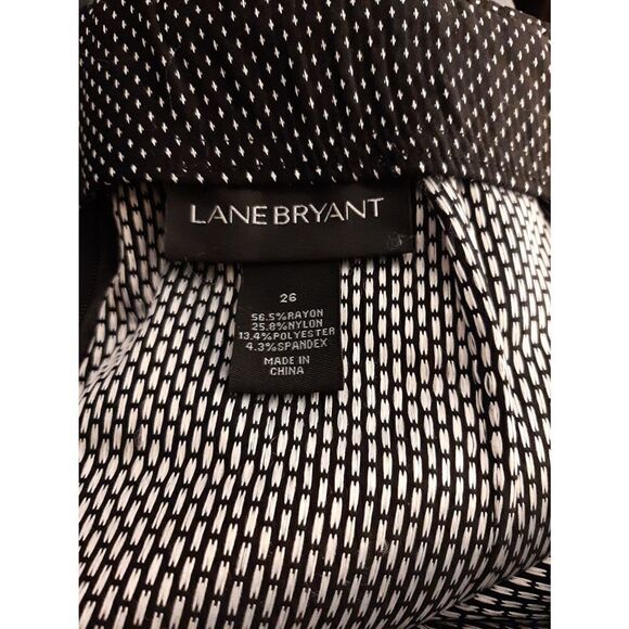 Lane Bryant sz 26 black white midi career skirt - Picture 3 of 3